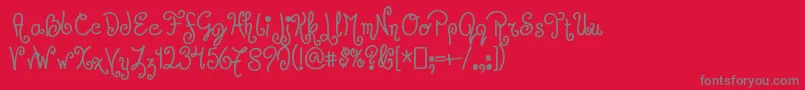 JandlesRegular Font – Gray Fonts on Red Background