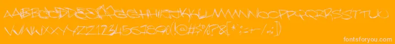 Slammertag-Schriftart – Rosa Schriften auf orangefarbenem Hintergrund