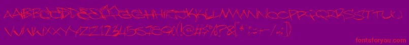 Slammertag Font – Red Fonts on Purple Background