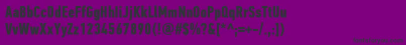 Police PfdintextcompproBold – polices noires sur fond violet