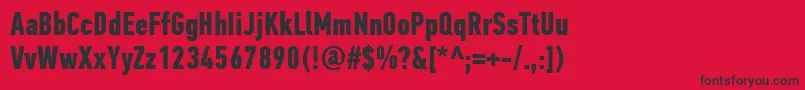 PfdintextcompproBold Font – Black Fonts on Red Background