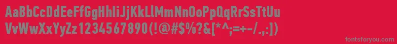 PfdintextcompproBold Font – Gray Fonts on Red Background