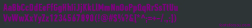 Шрифт PfdintextcompproBold – фиолетовые шрифты на чёрном фоне