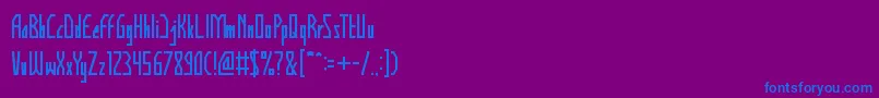 Шрифт HumanAlterEgo – синие шрифты на фиолетовом фоне