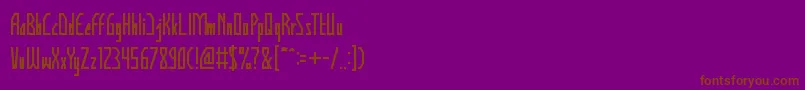 HumanAlterEgo-Schriftart – Braune Schriften auf violettem Hintergrund
