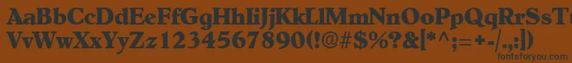 OldcenturyRegular Font – Black Fonts on Brown Background