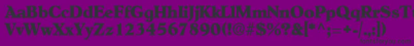 OldcenturyRegular Font – Black Fonts on Purple Background