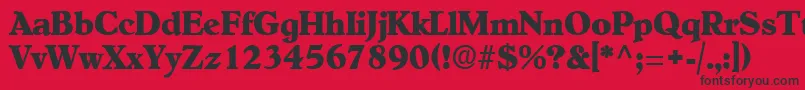 OldcenturyRegular Font – Black Fonts on Red Background