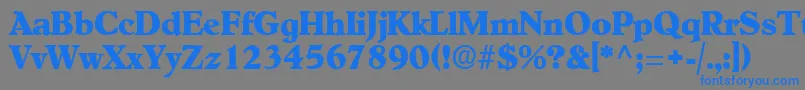OldcenturyRegular Font – Blue Fonts on Gray Background