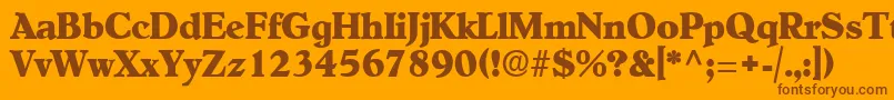 OldcenturyRegular Font – Brown Fonts on Orange Background