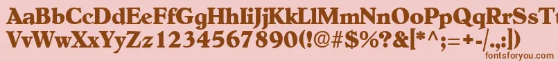 OldcenturyRegular Font – Brown Fonts on Pink Background