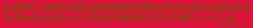OldcenturyRegular Font – Brown Fonts on Red Background
