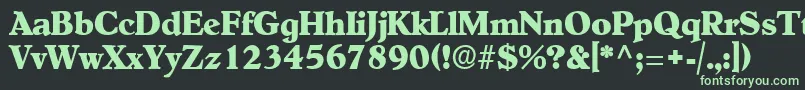 OldcenturyRegular Font – Green Fonts on Black Background