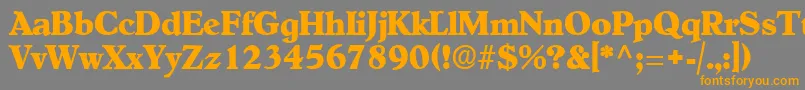 OldcenturyRegular Font – Orange Fonts on Gray Background