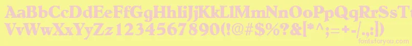 OldcenturyRegular Font – Pink Fonts on Yellow Background