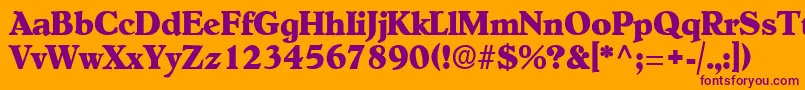 OldcenturyRegular Font – Purple Fonts on Orange Background