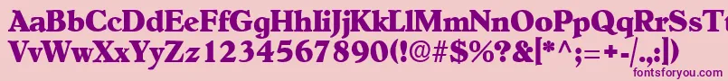 OldcenturyRegular Font – Purple Fonts on Pink Background