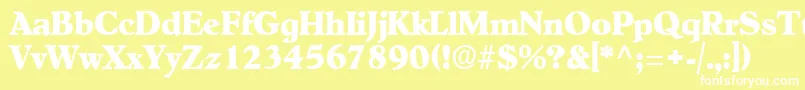 OldcenturyRegular Font – White Fonts on Yellow Background