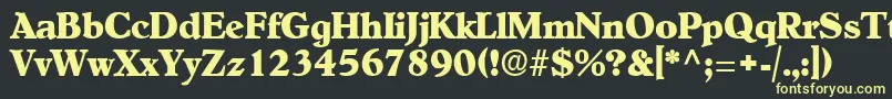 OldcenturyRegular Font – Yellow Fonts on Black Background