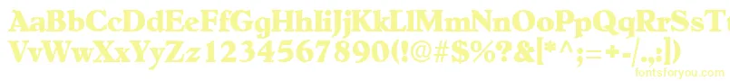 OldcenturyRegular Font – Yellow Fonts on White Background