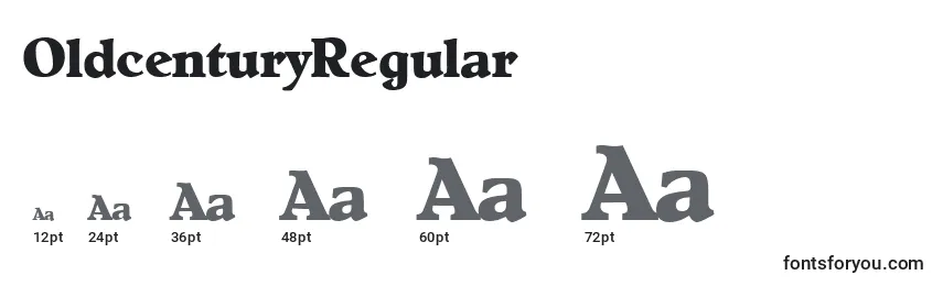 Размеры шрифта OldcenturyRegular