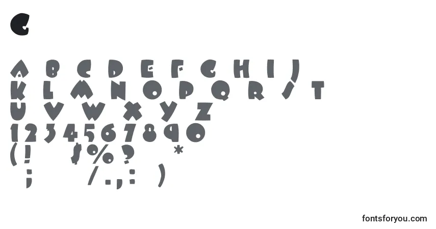 Schriftart Garrette – Alphabet, Zahlen, spezielle Symbole