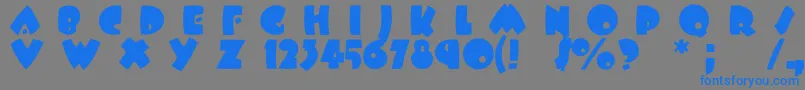 フォントGarrette – 灰色の背景に青い文字