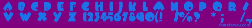 Garrette Font – Blue Fonts on Purple Background