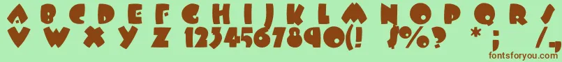 Garrette Font – Brown Fonts on Green Background