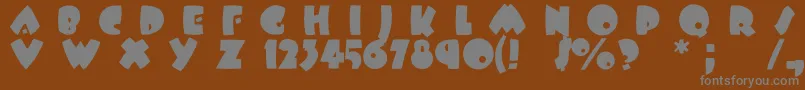Garrette Font – Gray Fonts on Brown Background