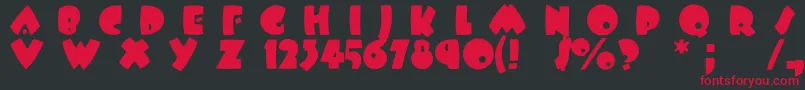 Garrette Font – Red Fonts on Black Background