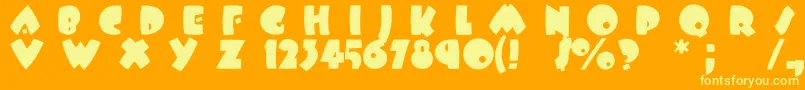 Garrette Font – Yellow Fonts on Orange Background