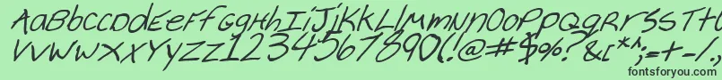 Cheyennebi Font – Black Fonts on Green Background