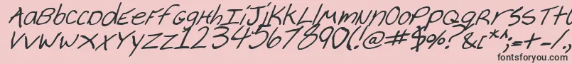 Cheyennebi-Schriftart – Schwarze Schriften auf rosa Hintergrund