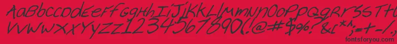Cheyennebi Font – Black Fonts on Red Background