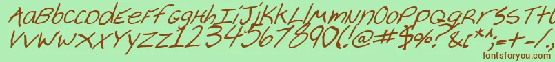 Cheyennebi Font – Brown Fonts on Green Background