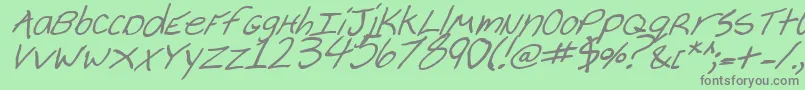 Cheyennebi-Schriftart – Graue Schriften auf grünem Hintergrund