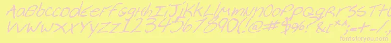 Cheyennebi Font – Pink Fonts on Yellow Background