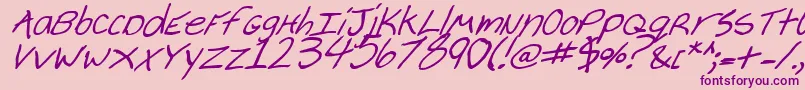 Cheyennebi Font – Purple Fonts on Pink Background