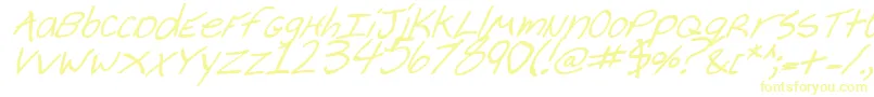 Cheyennebi Font – Yellow Fonts on White Background