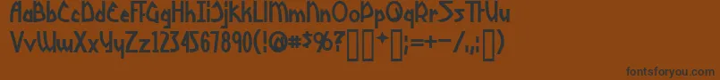 YoshitoshiBold Font – Black Fonts on Brown Background