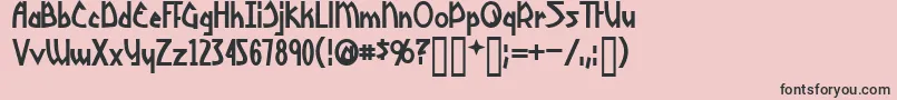 YoshitoshiBold Font – Black Fonts on Pink Background