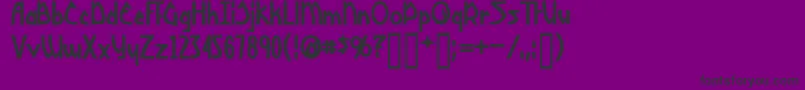 YoshitoshiBold Font – Black Fonts on Purple Background