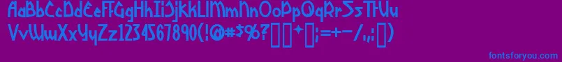 fuente YoshitoshiBold – Fuentes Azules Sobre Fondo Morado