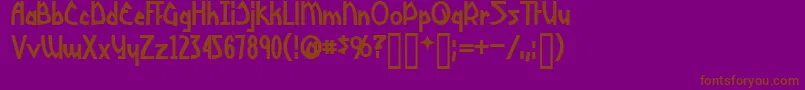 YoshitoshiBold Font – Brown Fonts on Purple Background