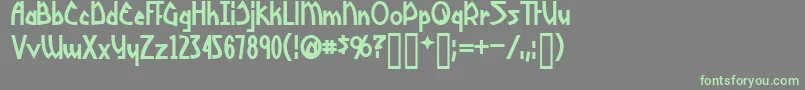 YoshitoshiBold Font – Green Fonts on Gray Background