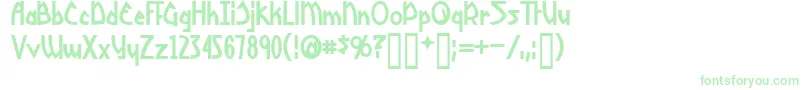 YoshitoshiBold Font – Green Fonts on White Background