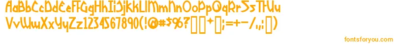 YoshitoshiBold Font – Orange Fonts on White Background