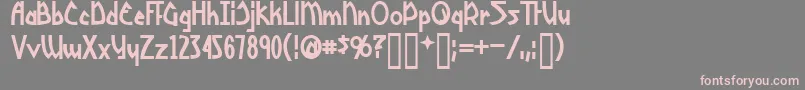 YoshitoshiBold Font – Pink Fonts on Gray Background