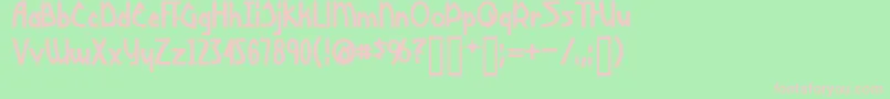 YoshitoshiBold Font – Pink Fonts on Green Background